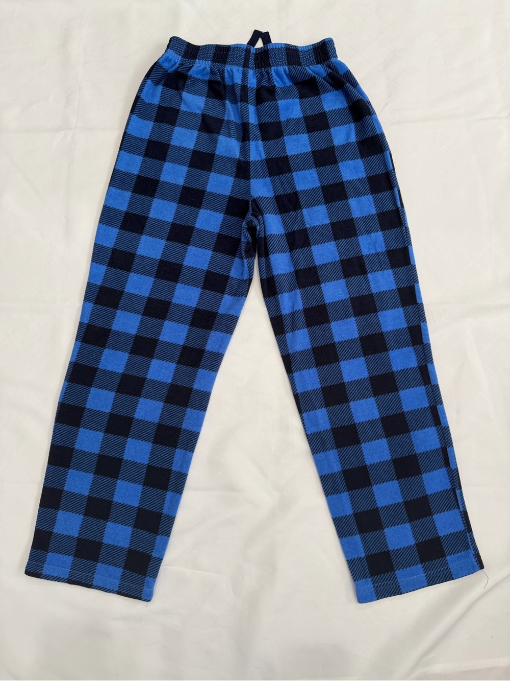 Unisex Member’s Mark Navy/Black Plaid Flannel lounge Pants Size 14/16   J032